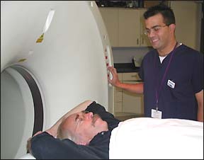 Ct scanner in operation